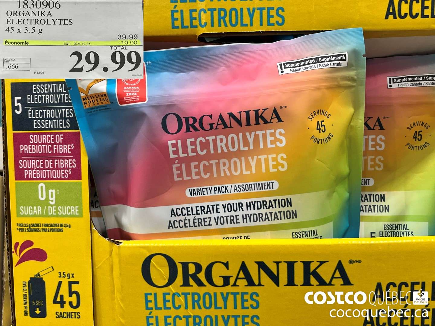 1830906 ORGANIKA ELECTROLYTES  ($10.00 INSTANT SAVINGS EXPIRES ON 2024-12-22) $29.99