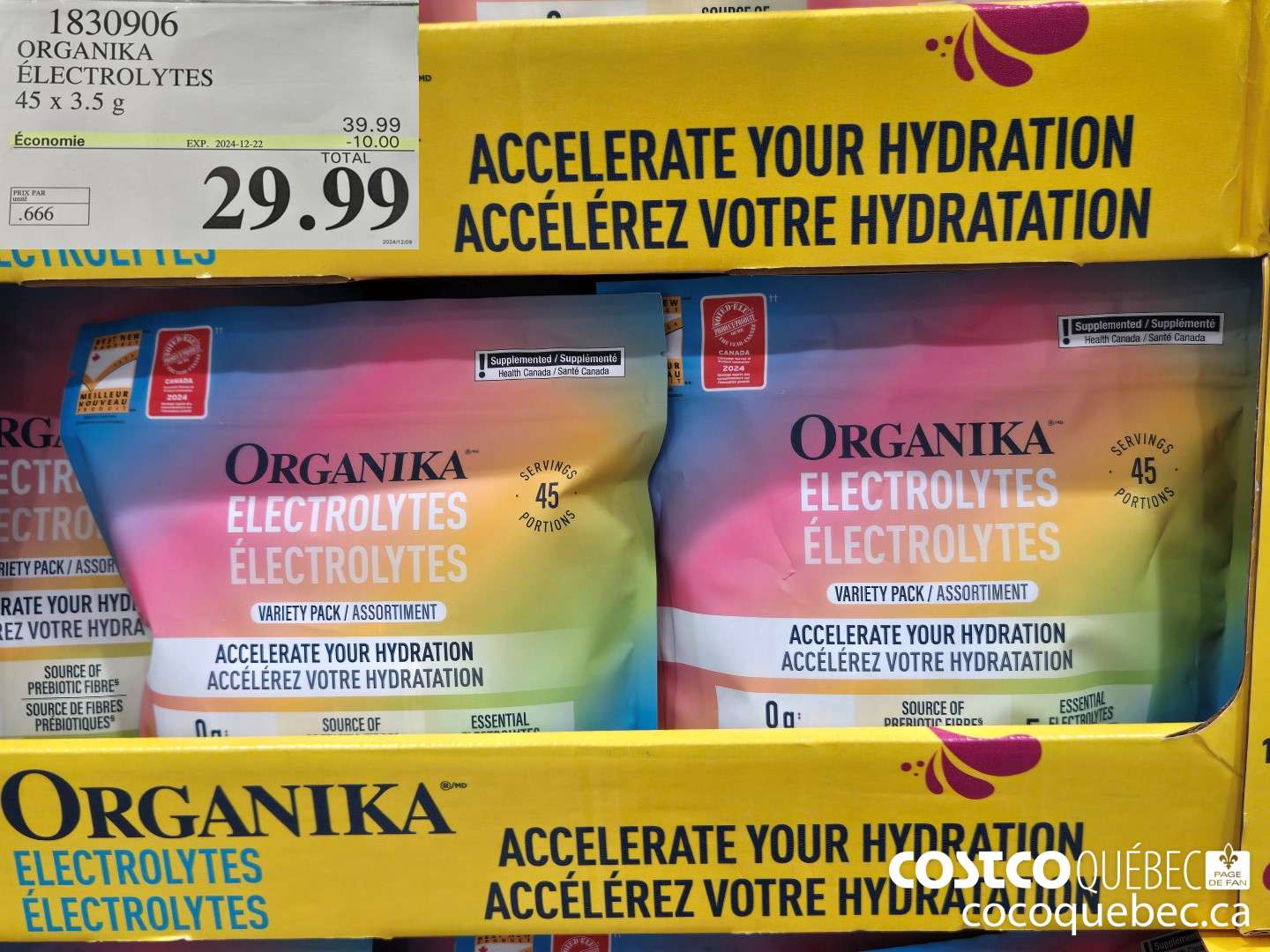 1830906 ORGANIKA ELECTROLYTES  ($10.00 INSTANT SAVINGS EXPIRES ON 2024-12-22) $29.99