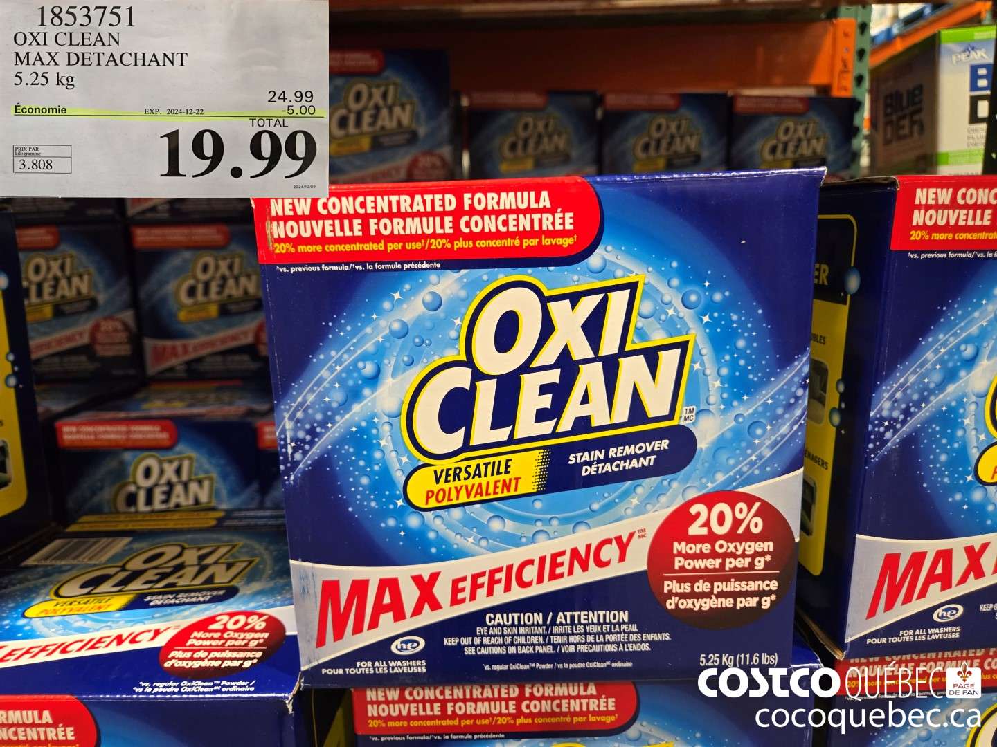 1853751 OXI CLEAN MAX DETACHANT  ($5.00 INSTANT SAVINGS EXPIRES ON 2024-12-22) $19.99