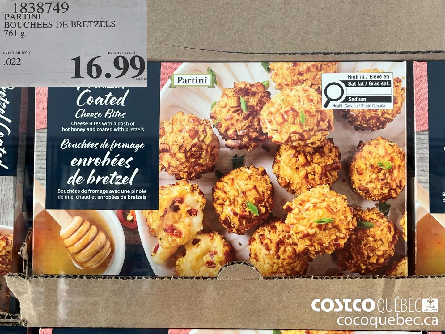 18338749 PARTINI BOUCHEES DE BRETZELS 761 g  $16.99