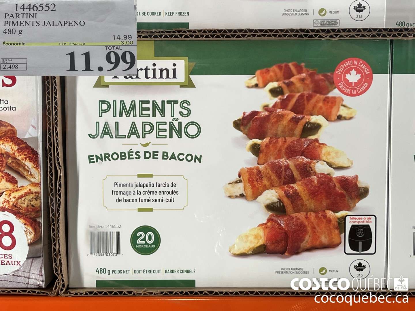 1446552 PARTINI PIMENTS JALAPENO 480 g ($3.00 INSTANT SAVINGS EXPIRES ON 2024-12-08) $11.99