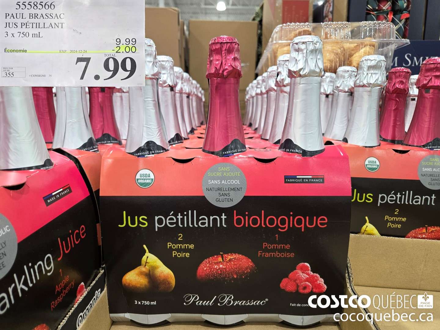 5558566 PAUL BRASSAC JUS PETILLANT BIO ($2.00 INSTANT SAVINGS EXPIRES ON 2024-12-24) $7.99