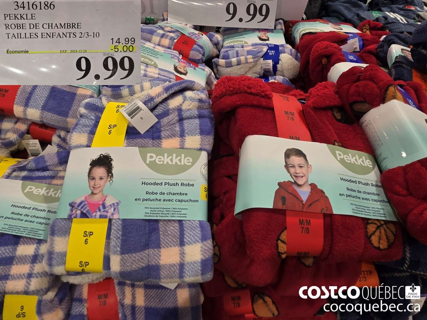 3416186 PEKKLE ROBE DE CHAMBRE TAILLES ENFANTS 2/3-10  ($5.00 INSTANT SAVINGS EXPIRES ON 2024-12-22) $9.99