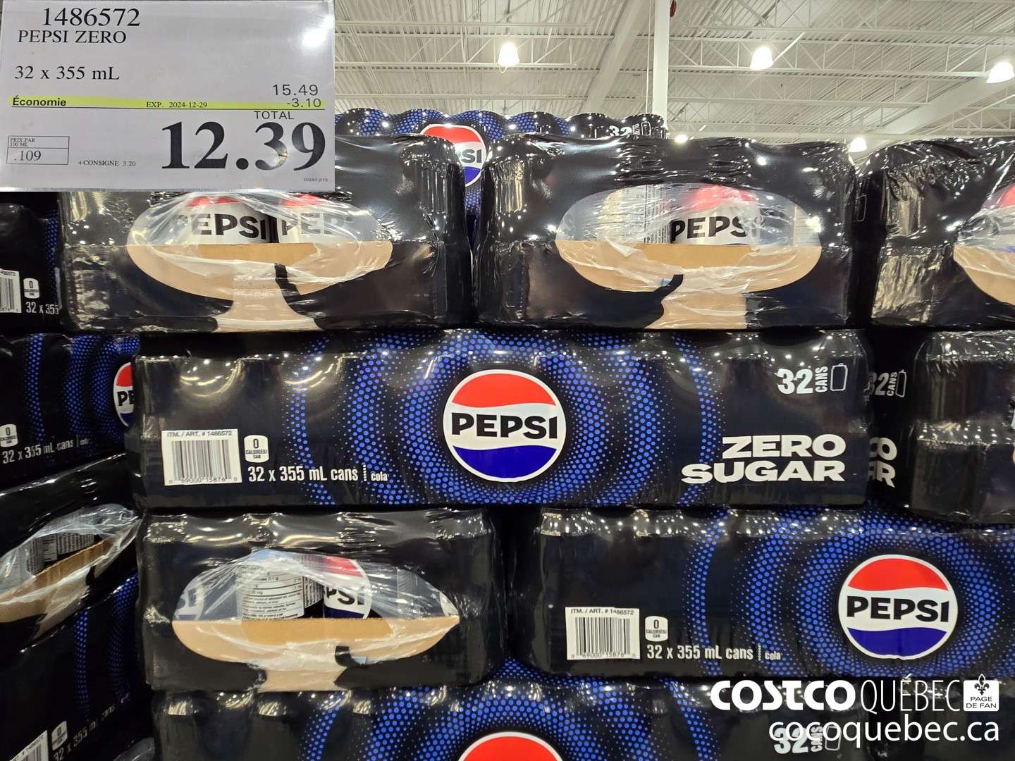 1486572 PEPSI ZERO  ($3.10 INSTANT SAVINGS EXPIRES ON 2024-12-29) $12.39