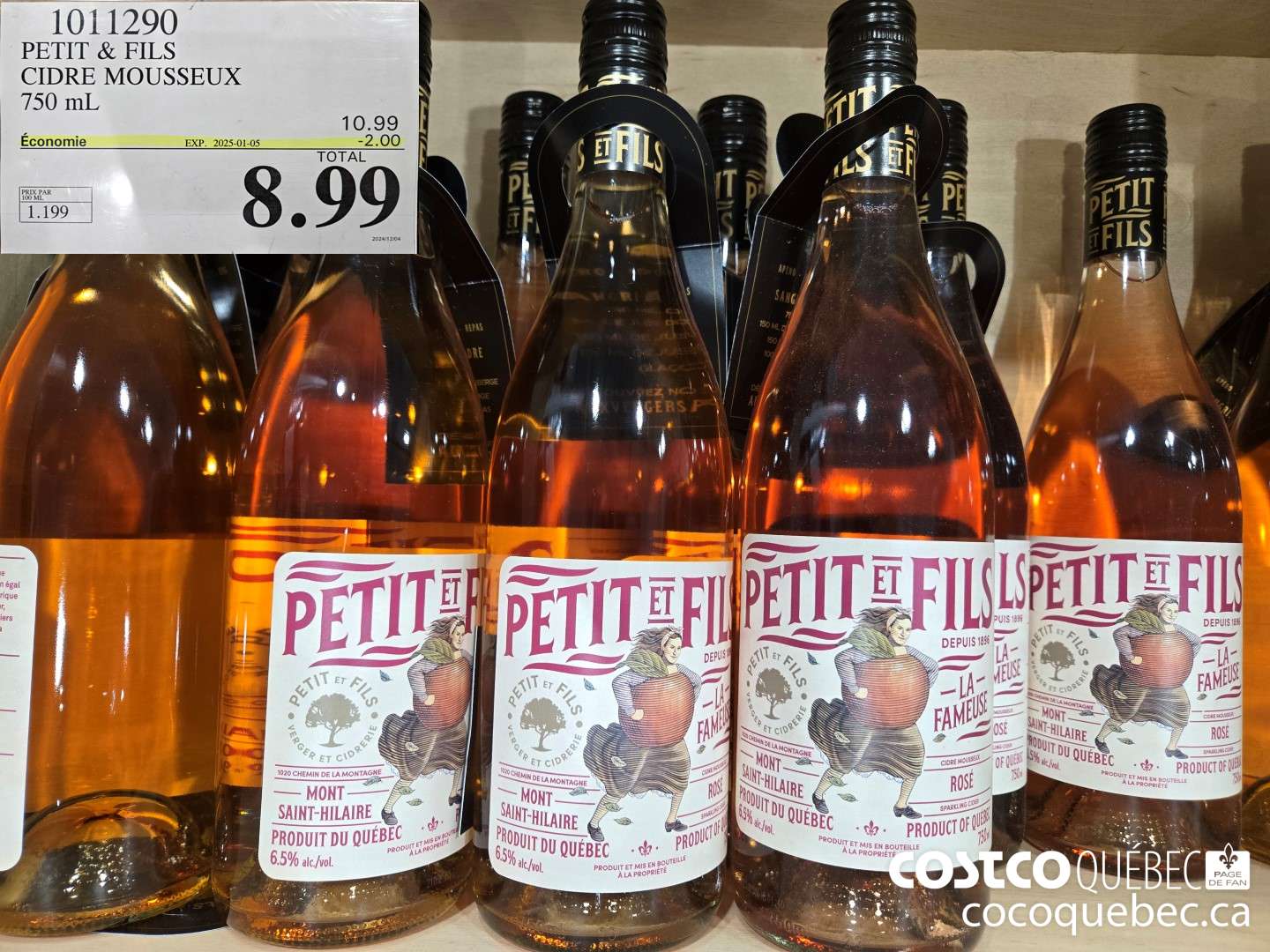 1011290 PETIT & FILS CIDRE MOUSSEUX 750 mL  ($2.00 INSTANT SAVINGS EXPIRES ON 2025-01-05) $8.99