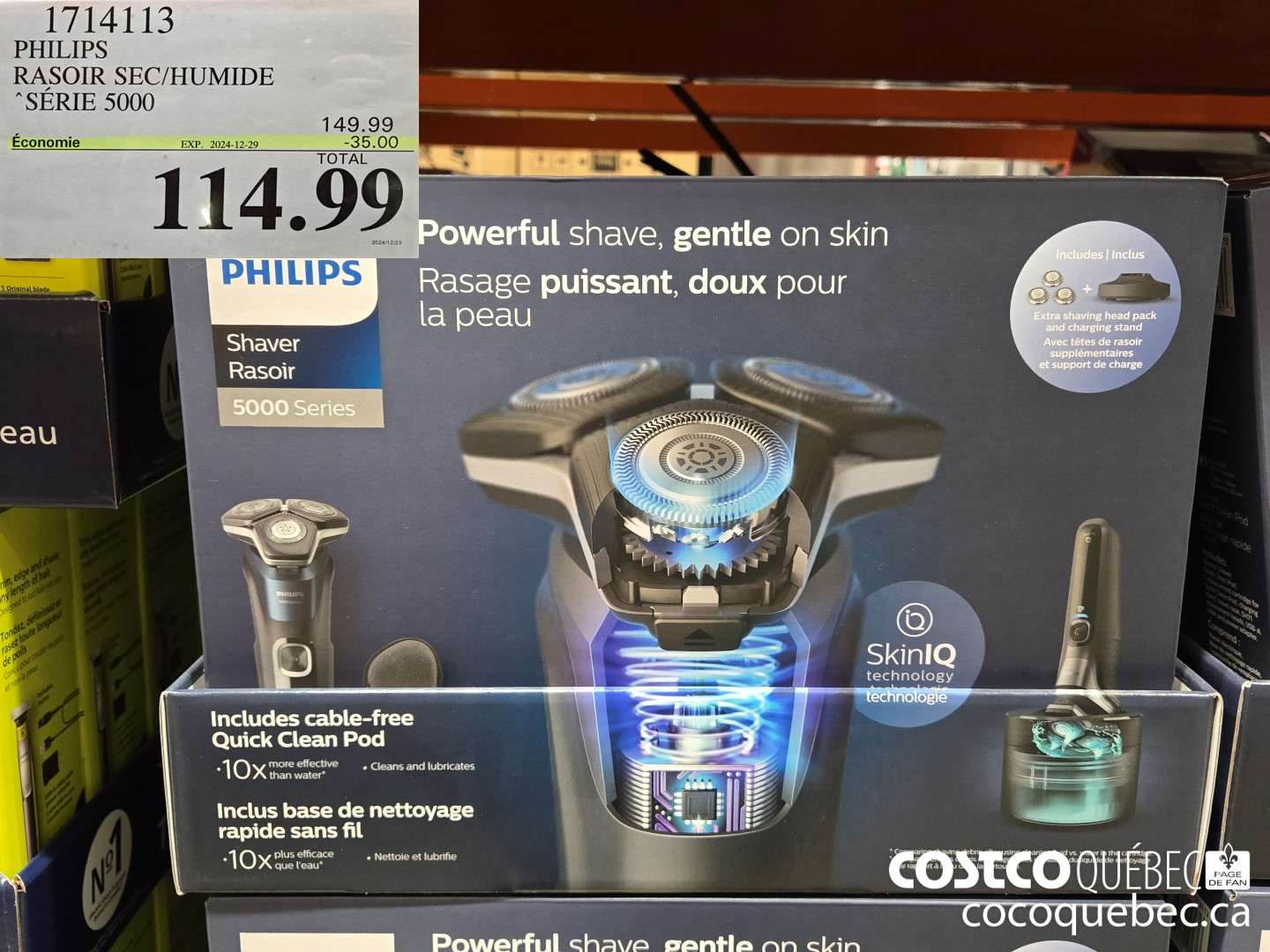 1714113 PHILIPS RASOIR SEC/HUMIDE SERIE 5000 ($35.00 INSTANT SAVINGS EXPIRES ON 2024-12-29) $114.99