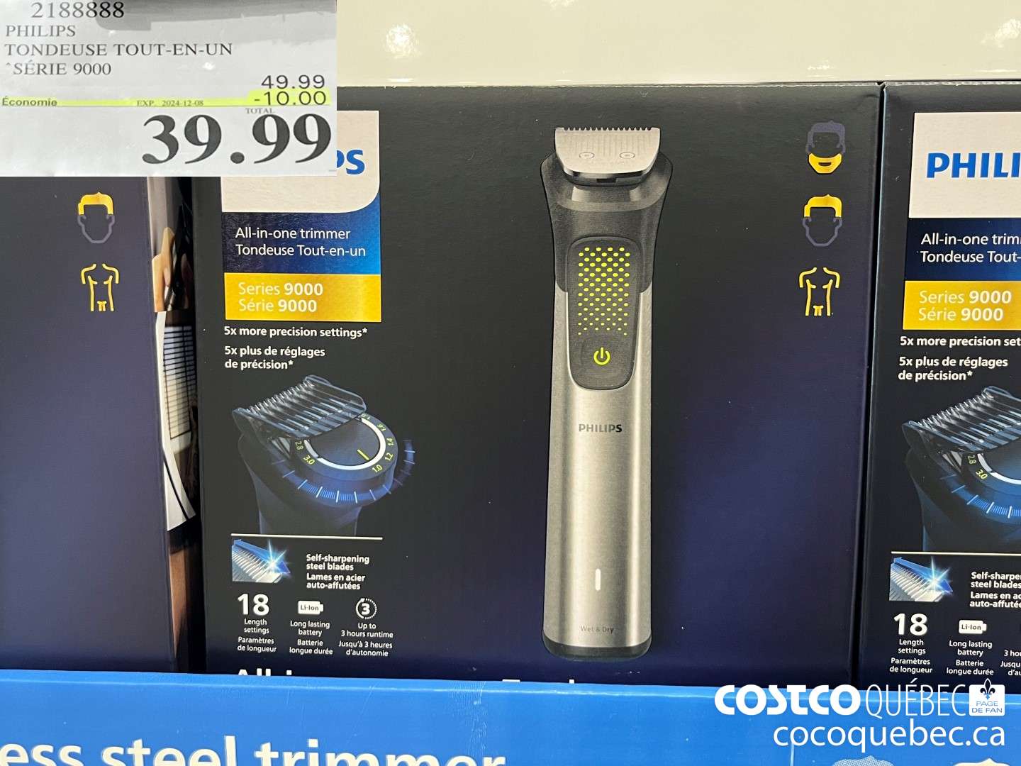 2188888 PHILIPS TONDEUSE TOUT-EN-UN “SERIE 9000  ($10.00 INSTANT SAVINGS EXPIRES ON 2024-12-08) $39.99