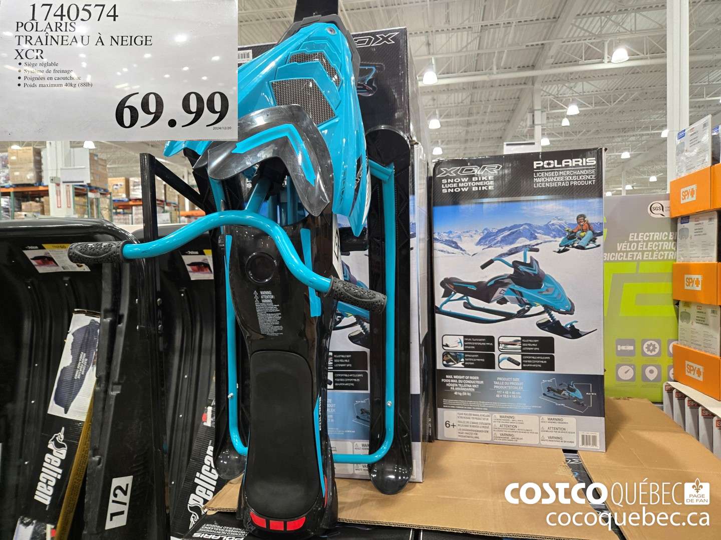 1740574 POLARIS TRAINEAU A NEIGE  $69.99