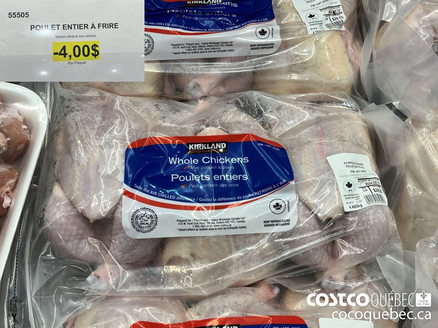 55505 POULET ENTIER A FRIRE  ($4.00 INSTANT SAVINGS)