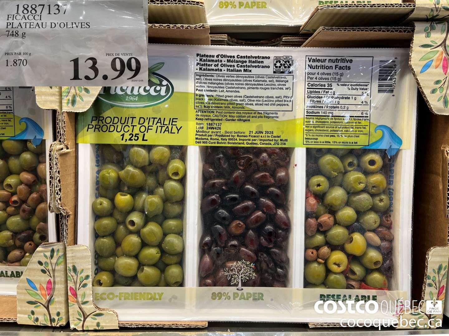 1887137 PRIX PAR 100 g PRIX DE VENTE  $13.99