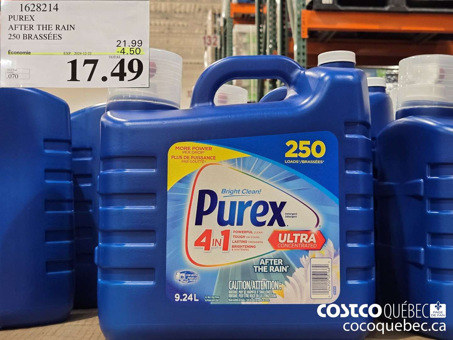 1628214 PUREX AFTER THE RAIN 250 BRASSEES ($4.50 INSTANT SAVINGS EXPIRES ON 2024-12-22) $17.49