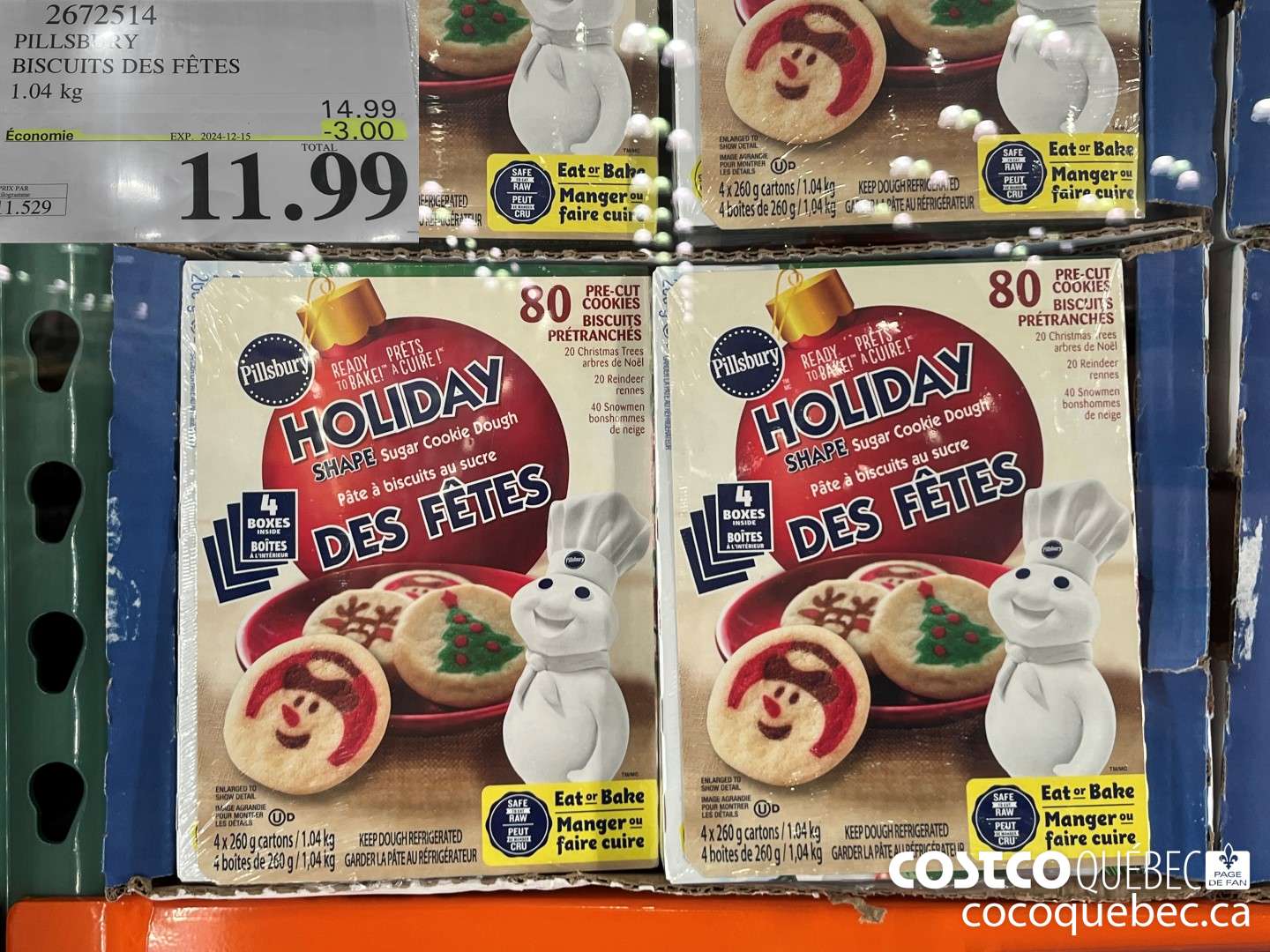 2672514 Peep’ fY BISCUITS DES FETES 1.04 kg  ($3.00 INSTANT SAVINGS EXPIRES ON 2024-12-15) $11.99