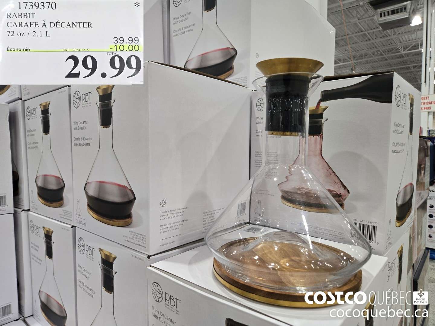 1739370 RABI CARAFE A DECANTER ($10.00 INSTANT SAVINGS EXPIRES ON 2024-12-22) $29.99