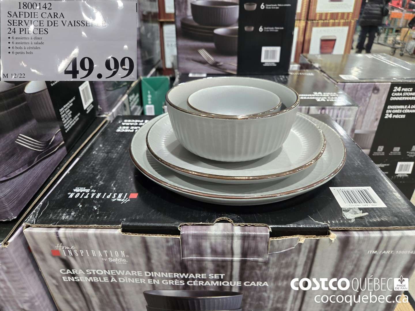 1800142 SAFDIE CARA SERVICE DE VAISSELLE  $49.99