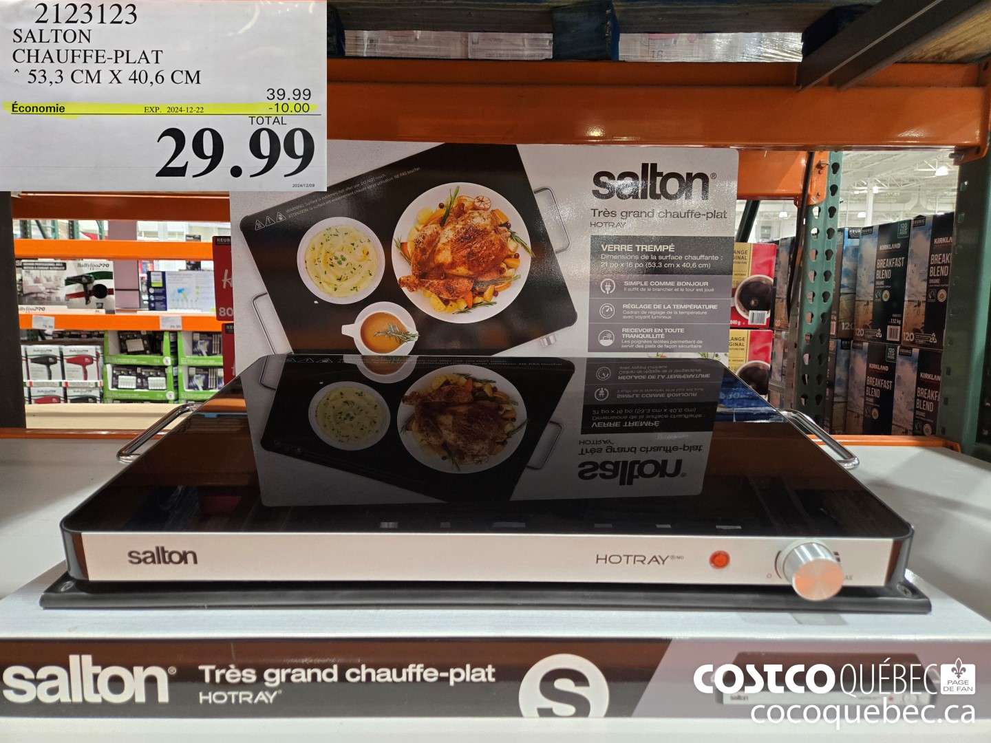 2123123 SALTON CHAUFFE-PLAT * 53,3 CM X 40,6 CM  ($10.00 INSTANT SAVINGS EXPIRES ON 2024-12-22) $29.99