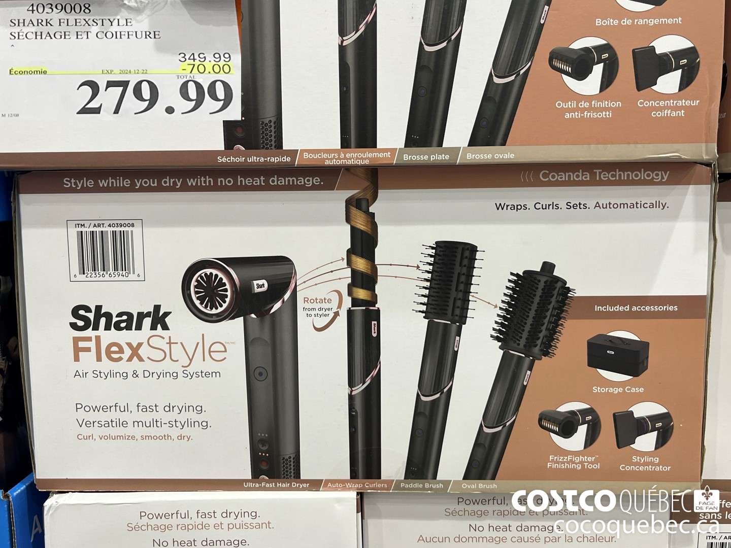 4039008 SHARK FLEXSTYLE SECHAGE ET GOIFFURE  ($70.00 INSTANT SAVINGS EXPIRES ON 2024-12-22) $279.99