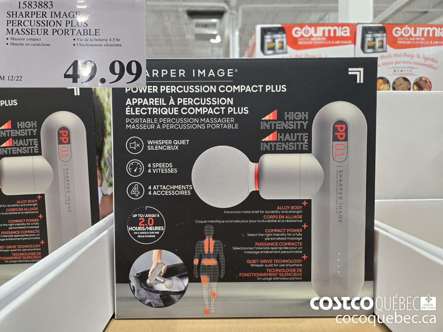 1583883 SHARPER IMAGE SPORT A PERCUSSION “NOIR  $49.99