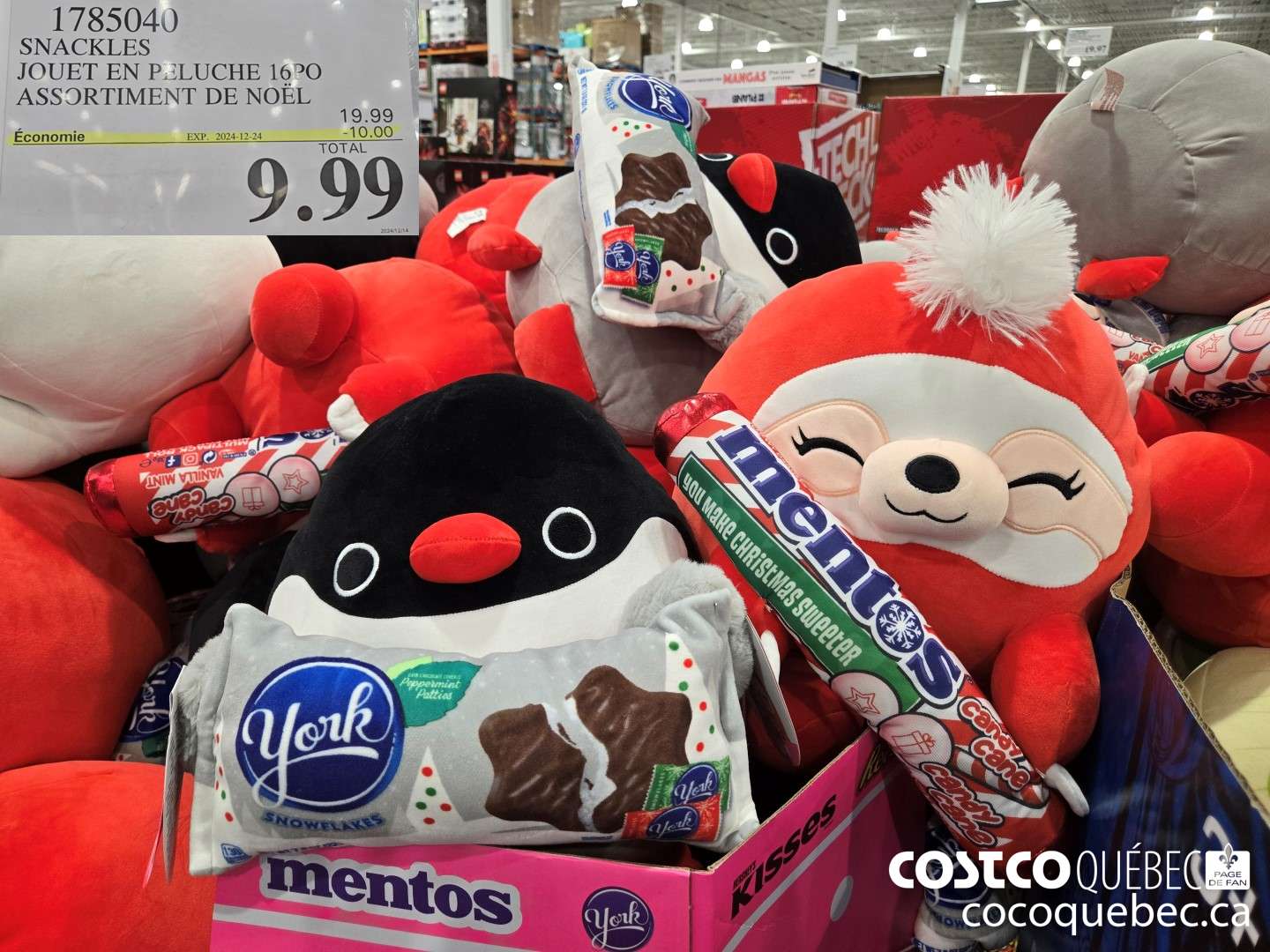 1785040 SNACKLES JOUET EN PELUCHE 16PO ASSORTIMENT DE NOEL  ($10.00 INSTANT SAVINGS EXPIRES ON 2024-12-24) $9.99