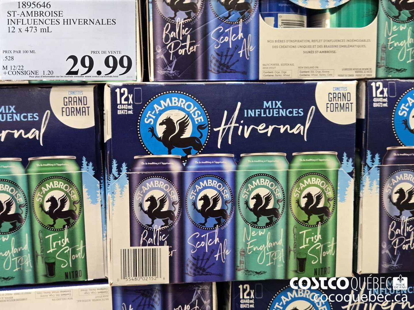 1895646 ST-AMBROISE INFLUENCES HIVERNALES 12 x 473 mL  $29.99