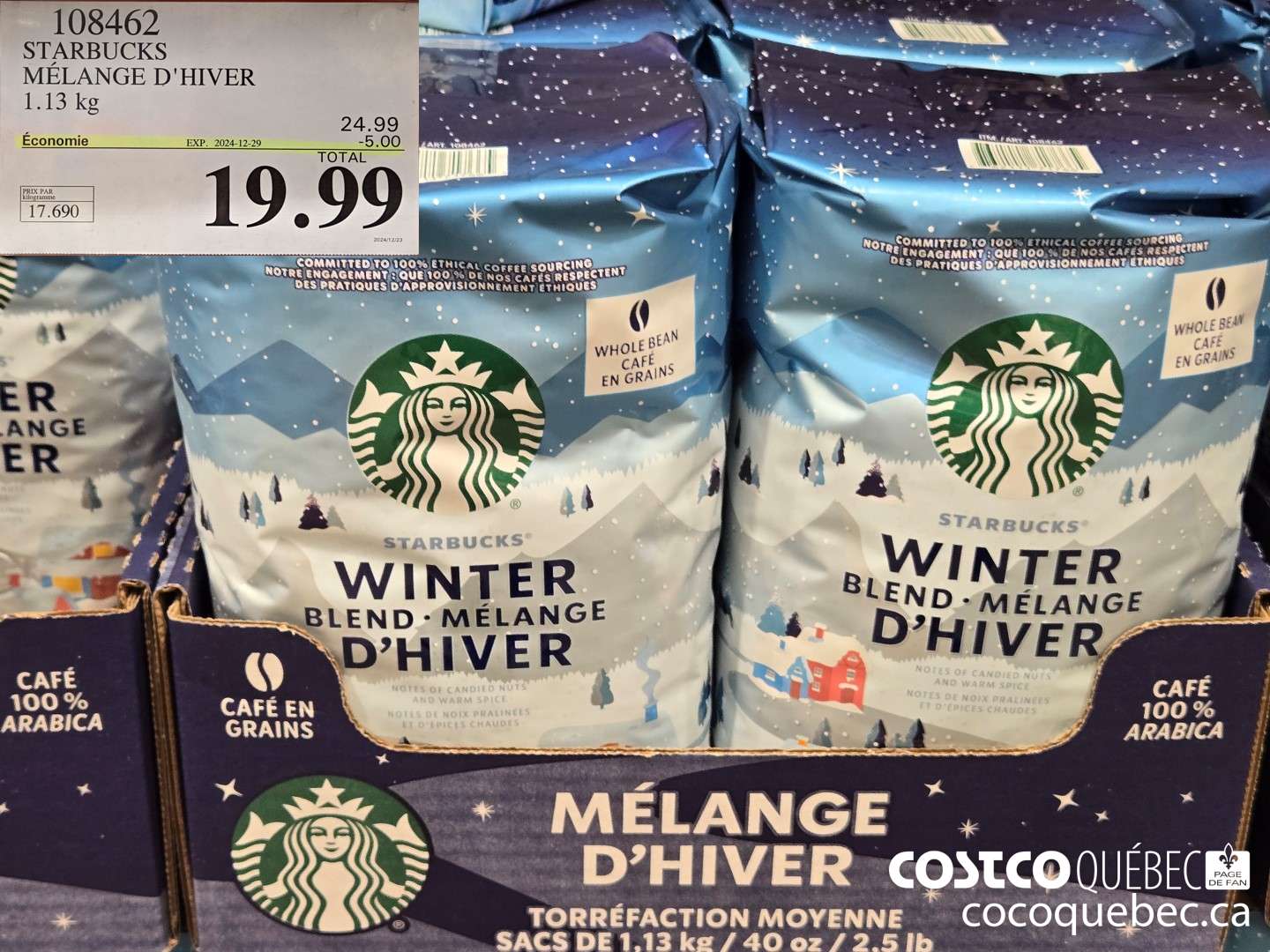 108462 STARBUCKS MELANGE D'HIVER  ($5.00 INSTANT SAVINGS EXPIRES ON 2024-12-29) $19.99