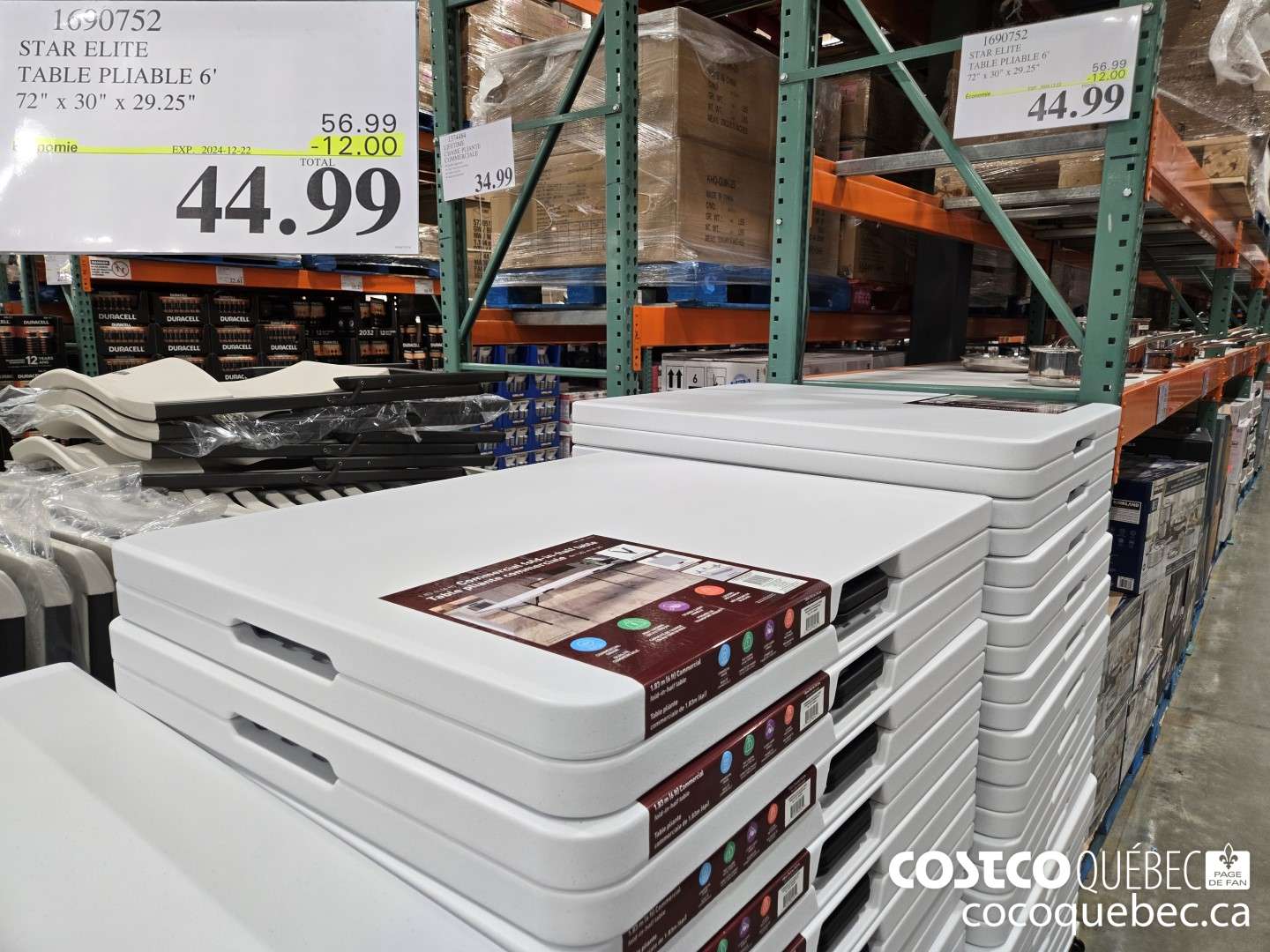 1690752 STAR ELITE TABLE PLIABLE 6 72