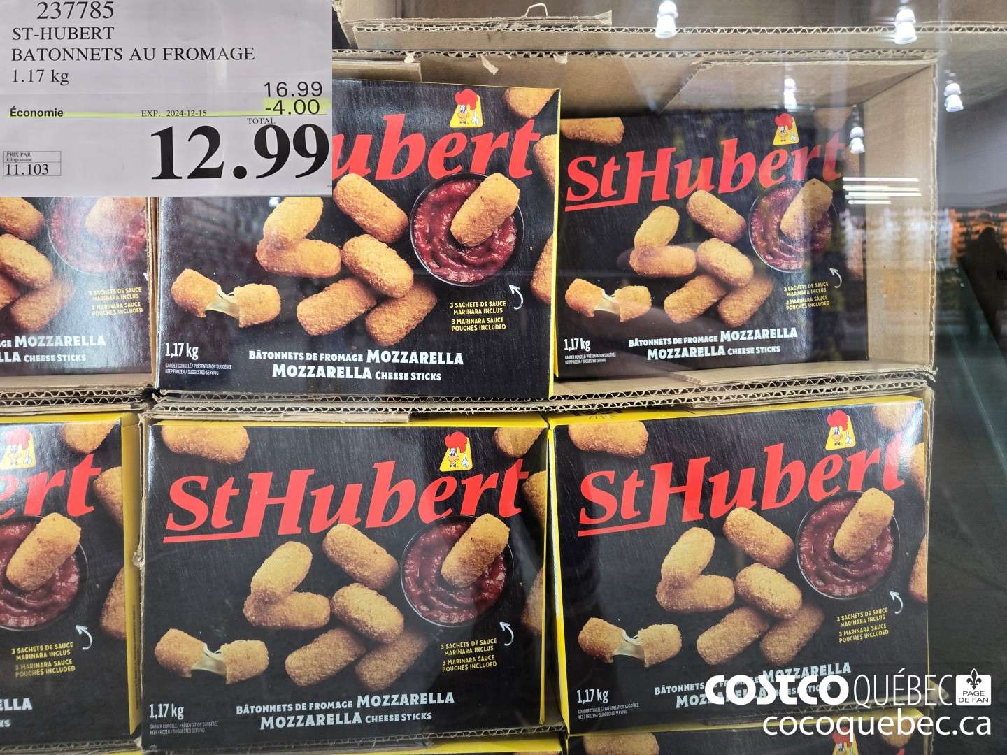 237785 ST-HUBERT BATONNETS AU FROMAGE  ($4.00 INSTANT SAVINGS EXPIRES ON 2024-12-15) $12.99