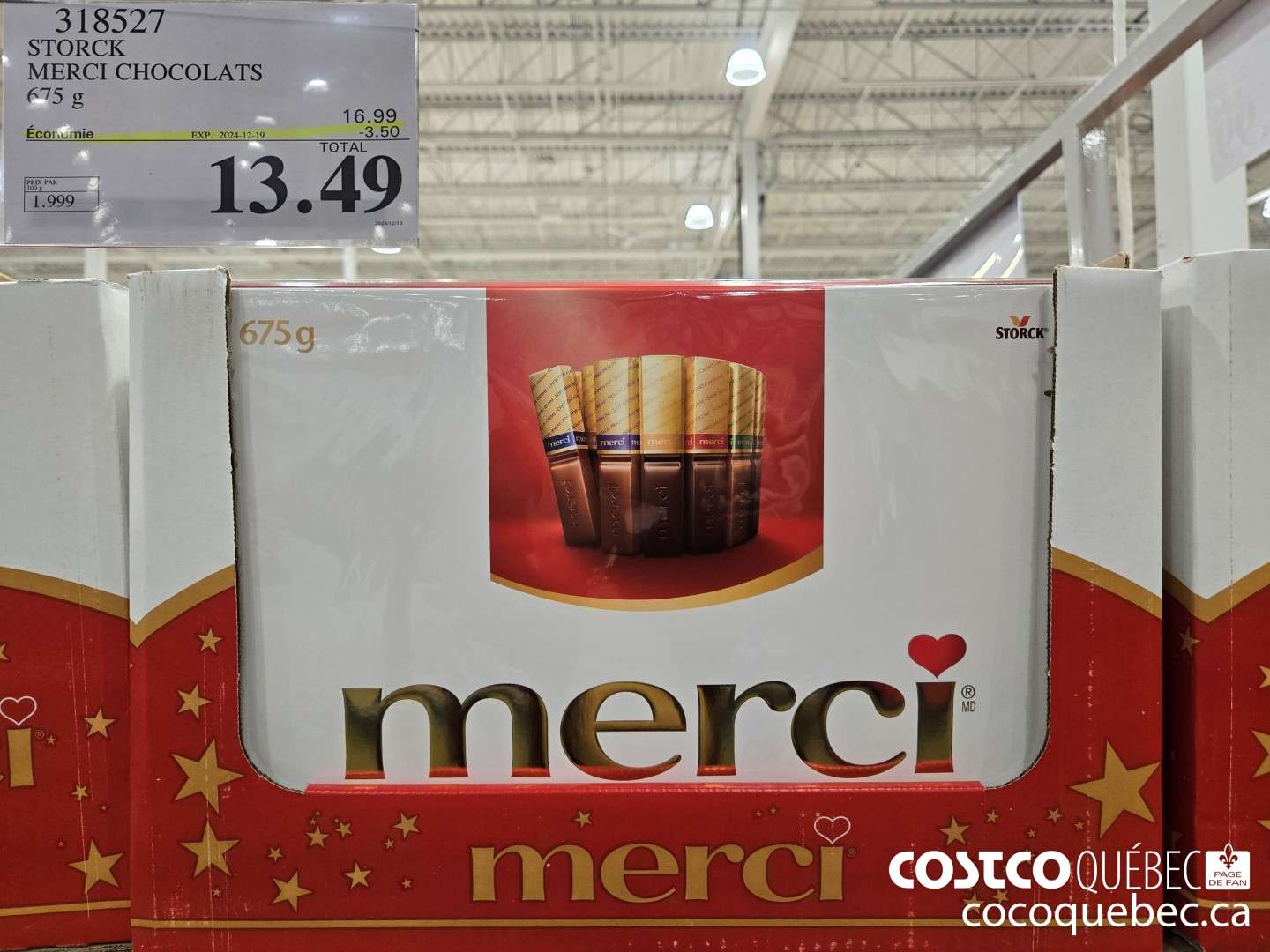 318527 STORCK MERCI CHOCOLATS 24-12-19  ($3.50 INSTANT SAVINGS) $13.49