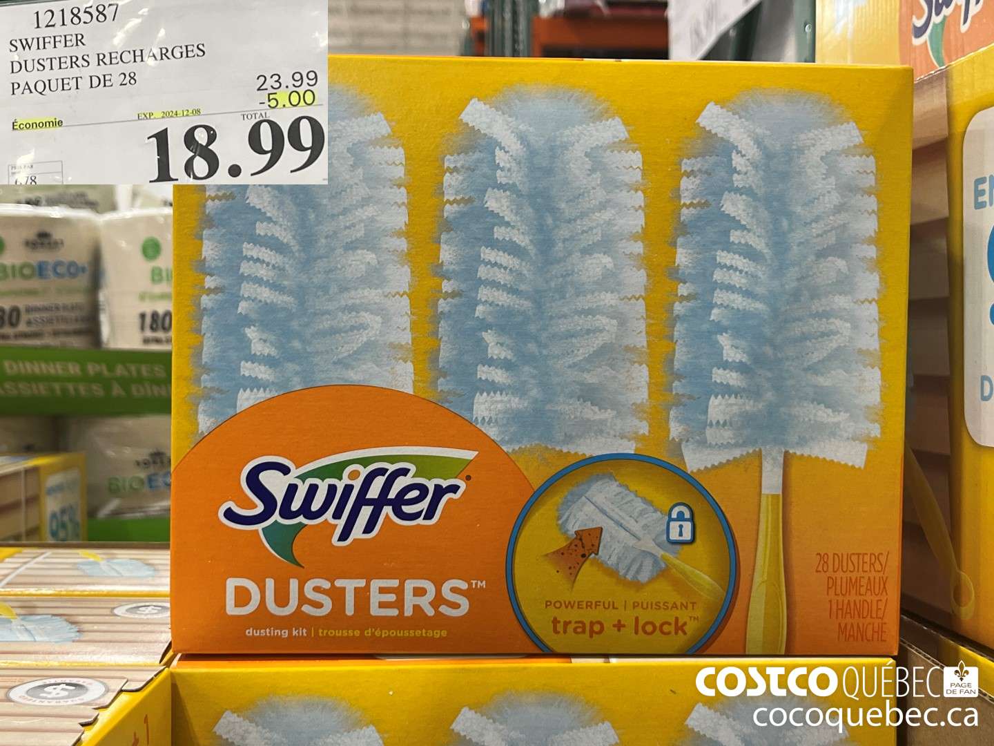 1218587 SWIFFER DUSTERS RECHARGES - PAQUET DE 28 ($5.00 INSTANT SAVINGS EXPIRES ON 2024-12-08) $18.99