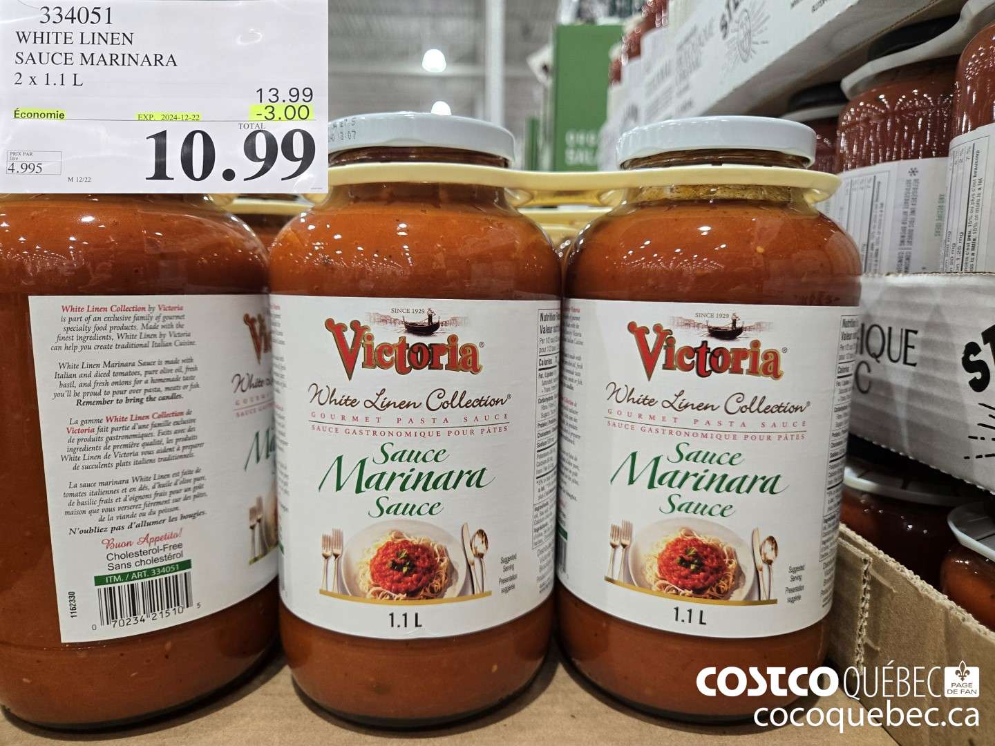 334051 WHITE LINEN SAUCE MARINARA ($3.00 INSTANT SAVINGS EXPIRES ON 2024-12-22) $10.99