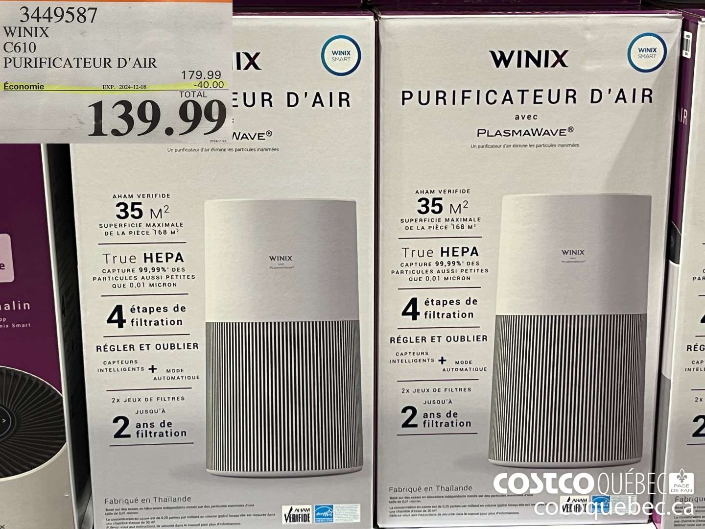 3449587 WINIX C 610  ($40.00 INSTANT SAVINGS EXPIRES ON 2024-12-08) $179.99