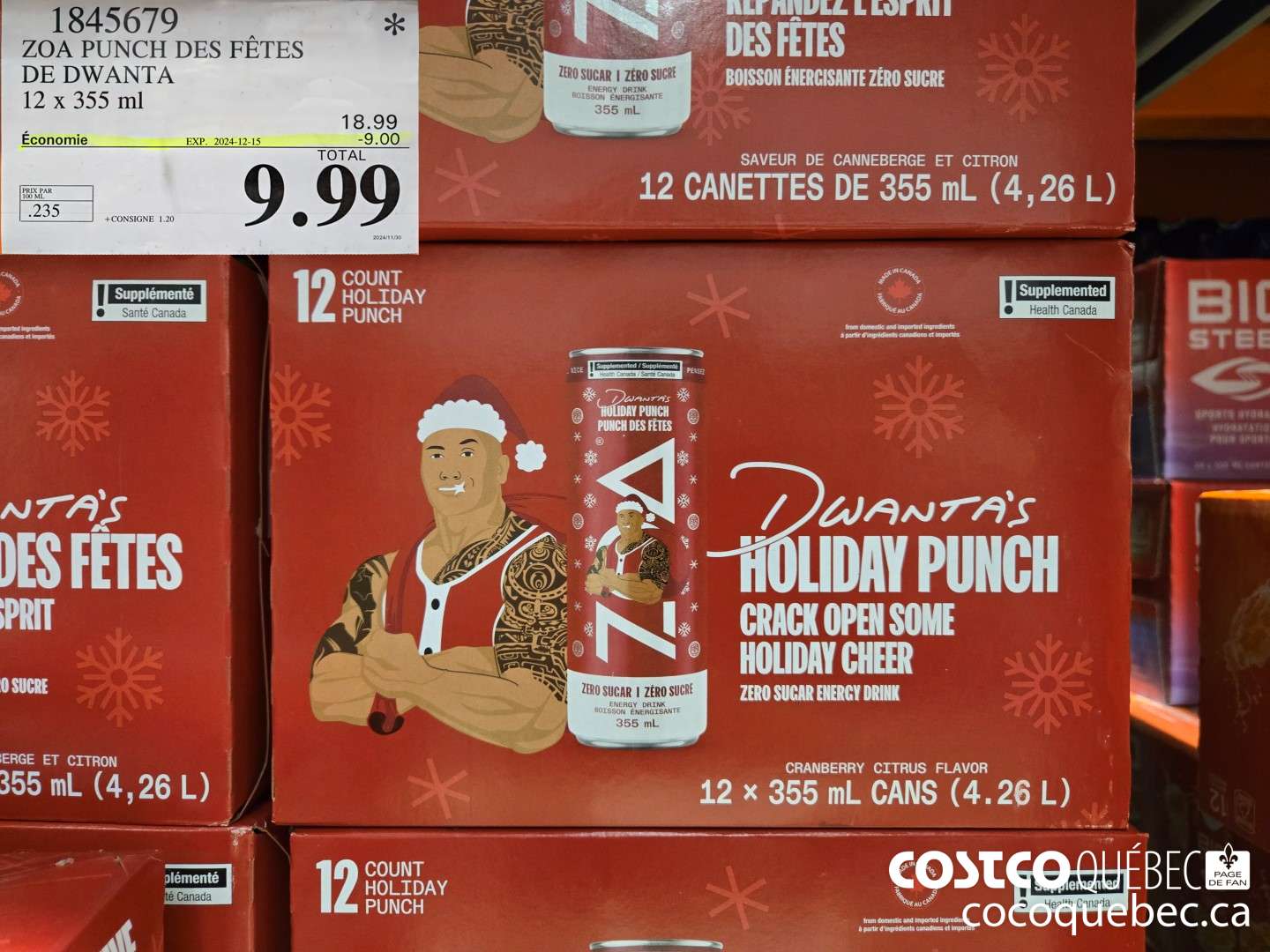 1845679 ZOA PUNCH DES FETES DE DWANTA 12 x 355 ml  ($9.00 INSTANT SAVINGS EXPIRES ON 2024-12-15) $9.99