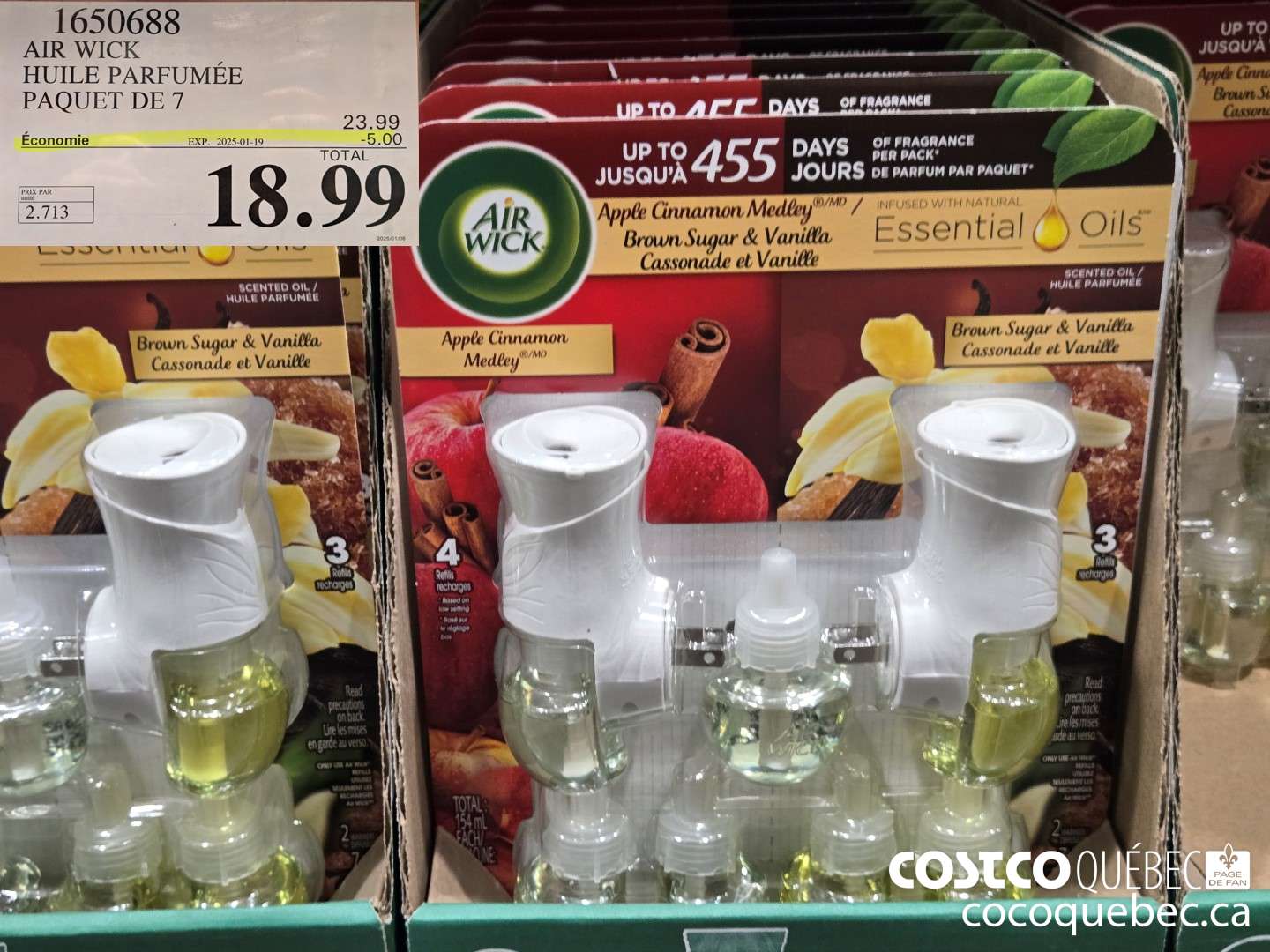 1650688 AIR WICK HUILE PARFUMEE PAQUET DE 7 ($5.00 INSTANT SAVINGS EXPIRES ON 2025-01-19) $18.99