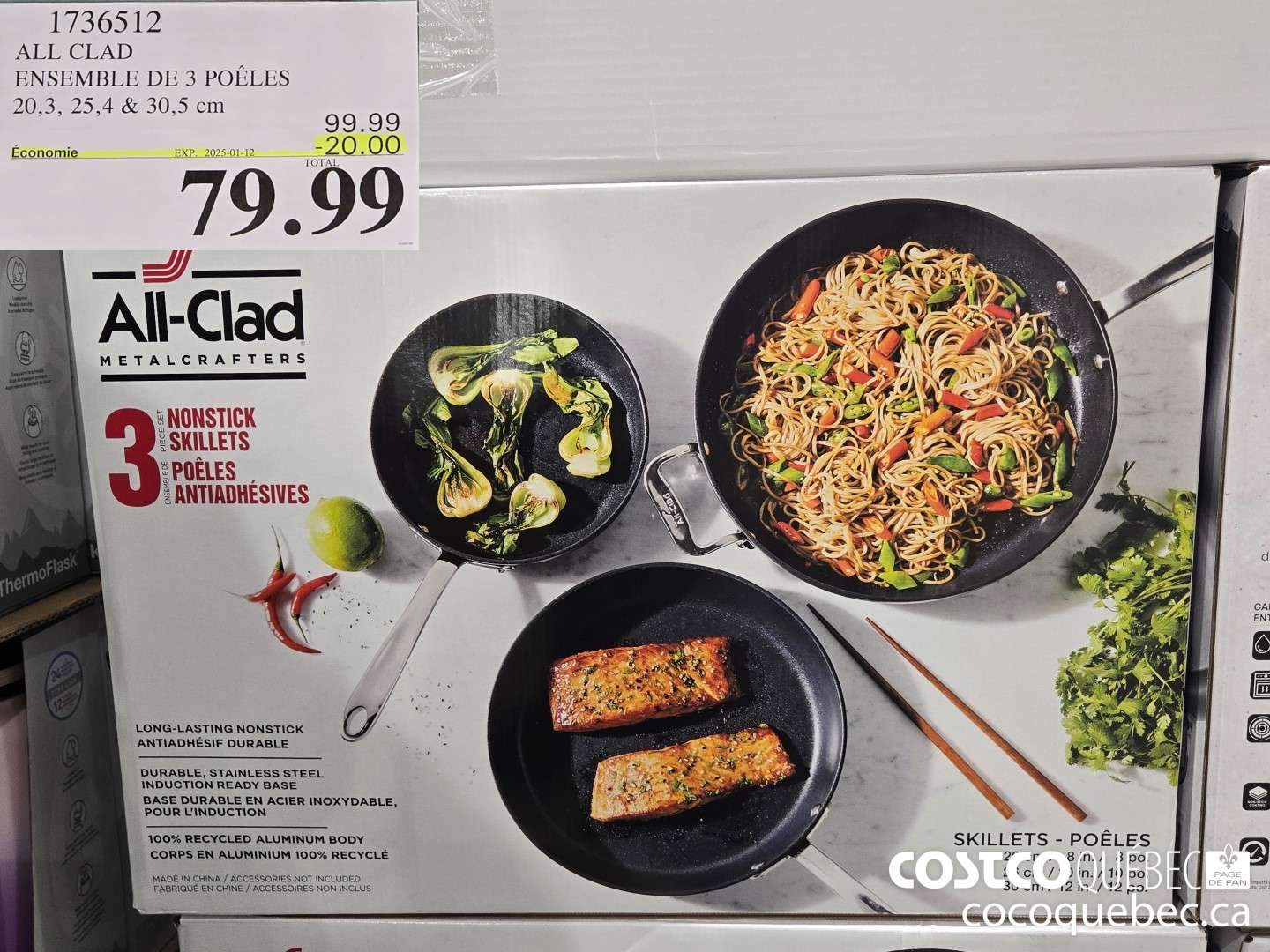 1736512 ALL CLAD POELES 3 PIECES  ($20.00 INSTANT SAVINGS EXPIRES ON 2025-01-12) $79.99