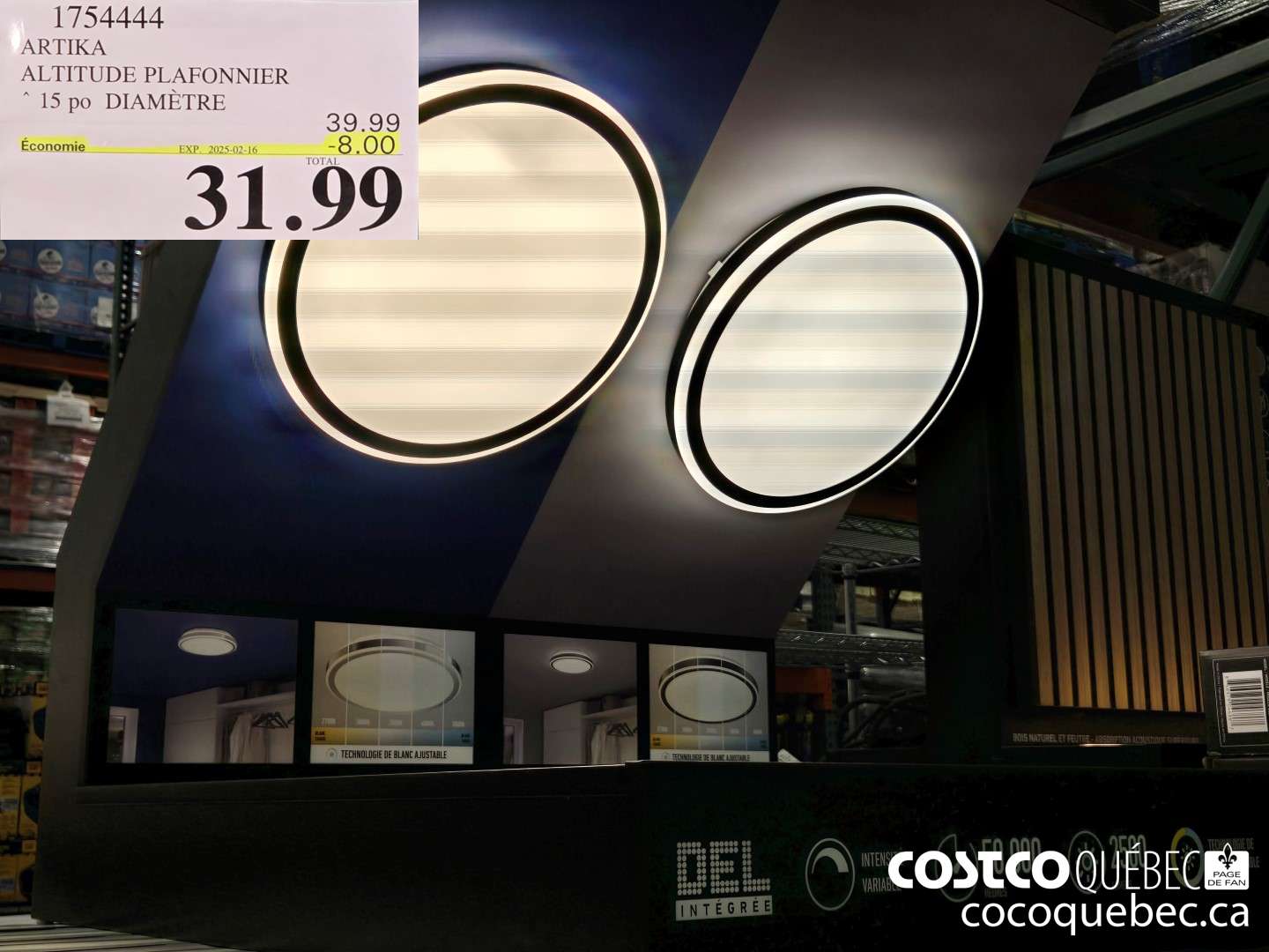 1754444 ARTIKA ALTITUDE PLAFONNIER  ($8.00 INSTANT SAVINGS EXPIRES ON 2025-02-16) $31.99