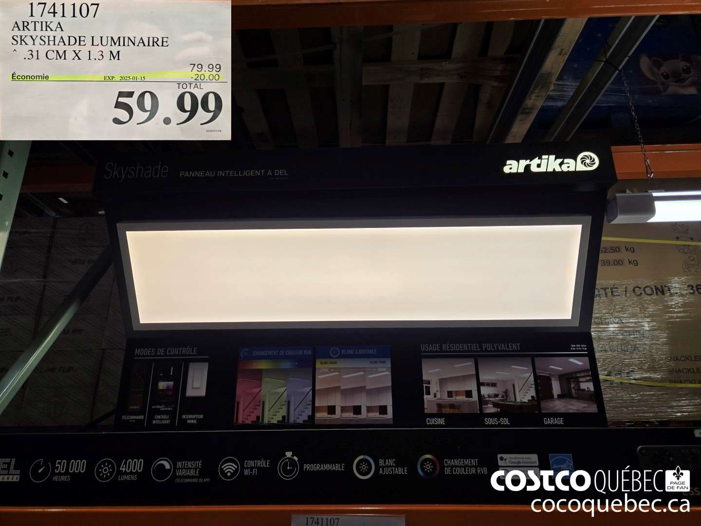 1741107 ARTIKA SKYSHADE LUMINAIRE  ($20.00 INSTANT SAVINGS EXPIRES ON 2025-01-15) $59.99