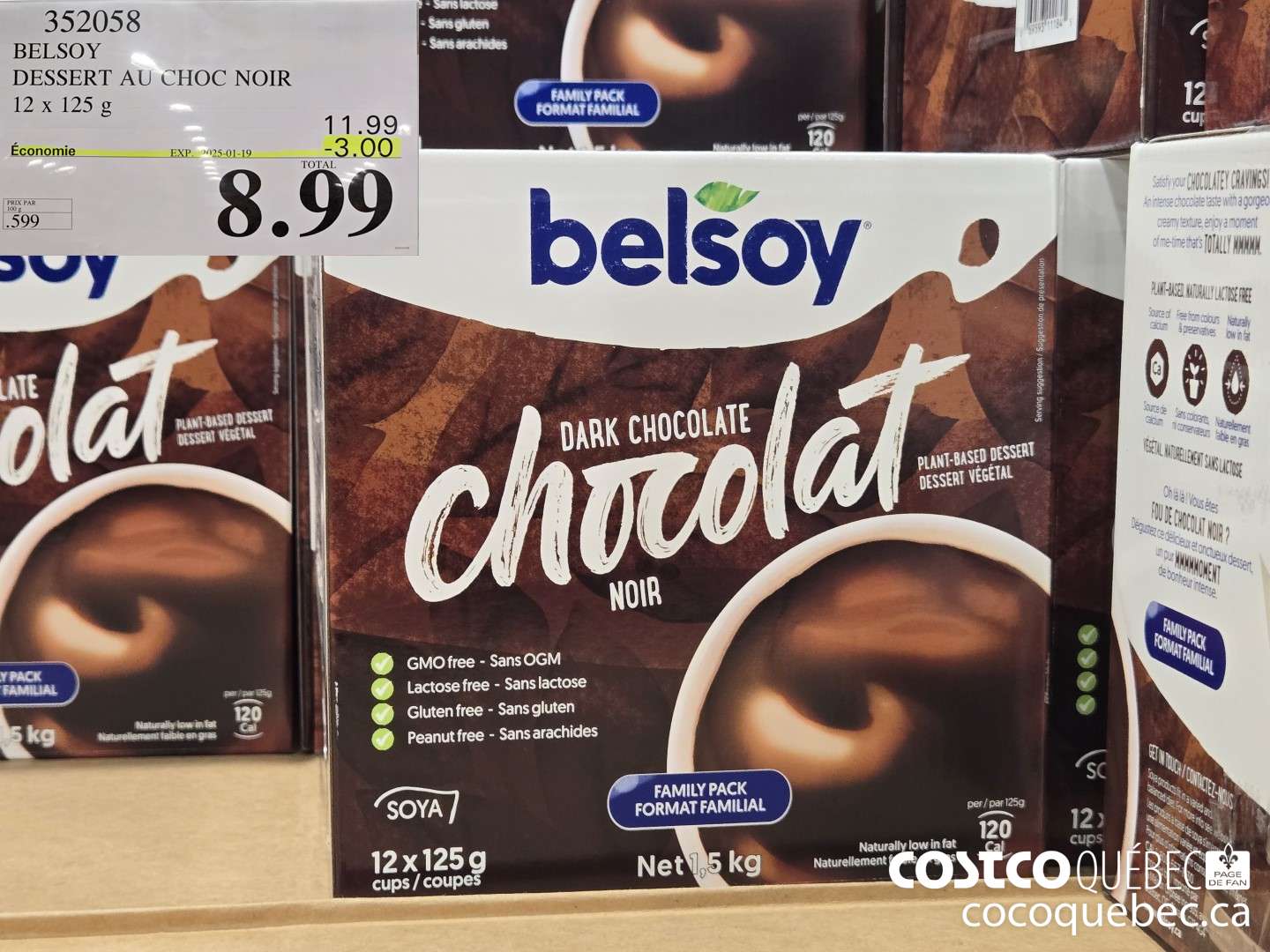 352058 BELSOY DESSERT AU CHOC NOIR  ($3.00 INSTANT SAVINGS EXPIRES ON 2025-01-19) $8.99