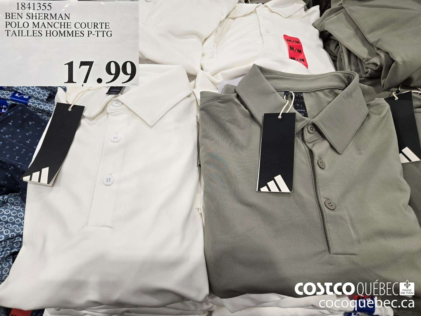 1841355 BEN SHERMAN POLO MANCHE COURTE TAILLES HOMMES P-TTG  $17.99