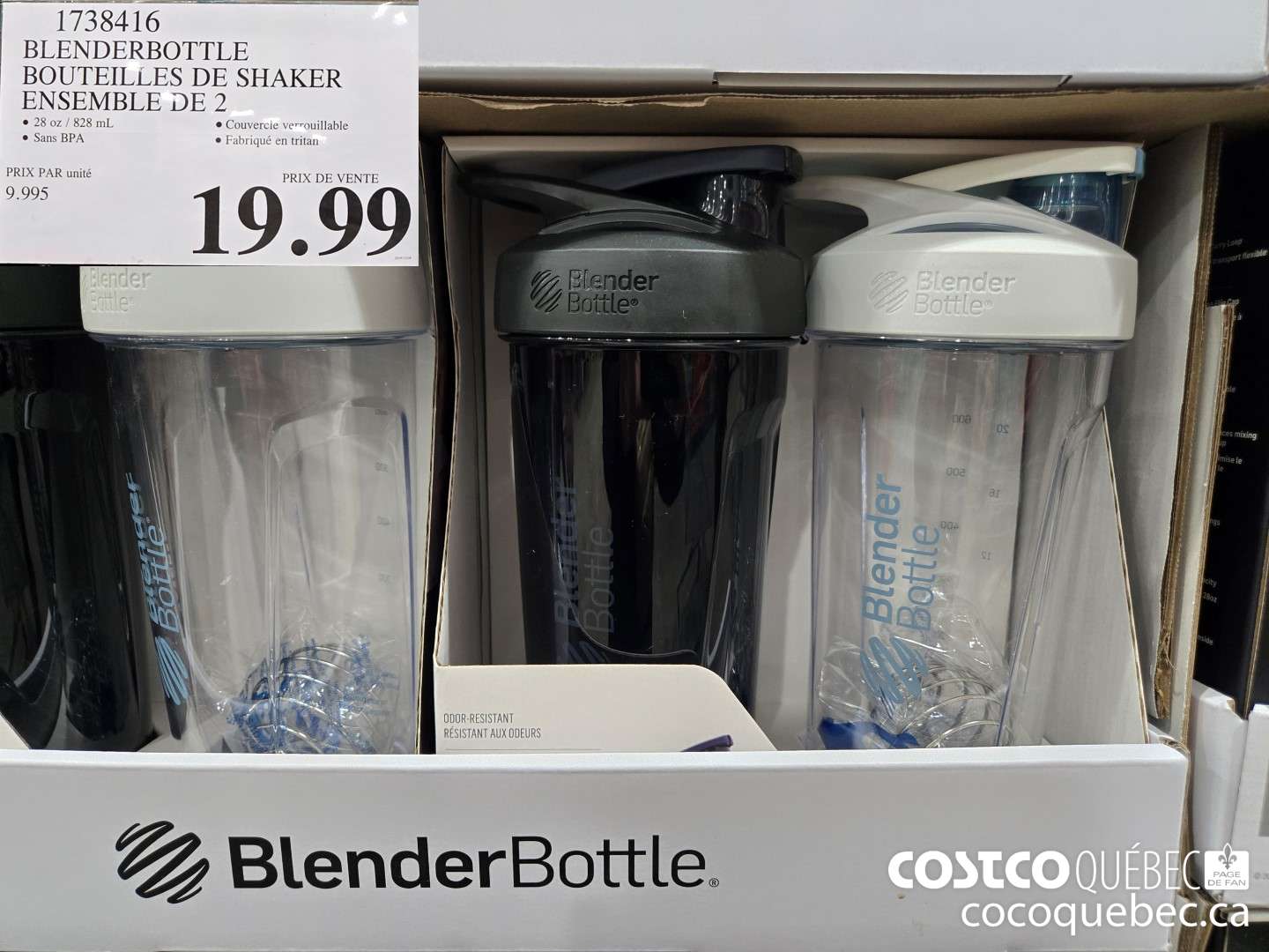 1738416 BLENDERBOTTLE | BOUTEILLES DE SHAKER ENSEMBLE DE 2  $19.99