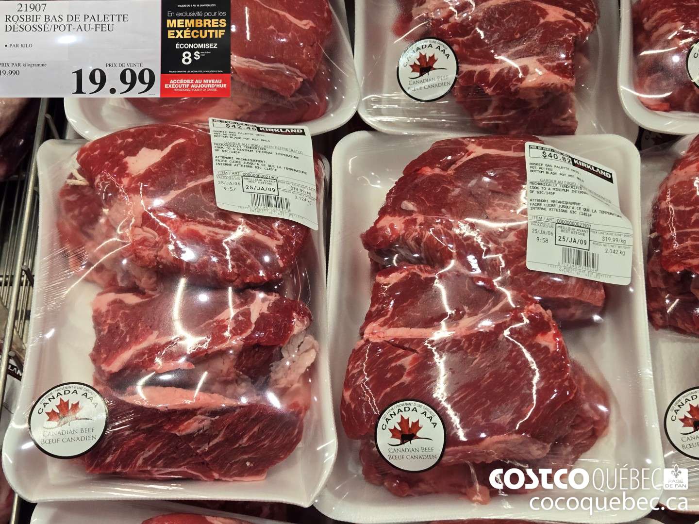 21907 BOEUF POT AU FEU BAS DE PALETTE DESOSSE  ($8.00 INSTANT SAVINGS)