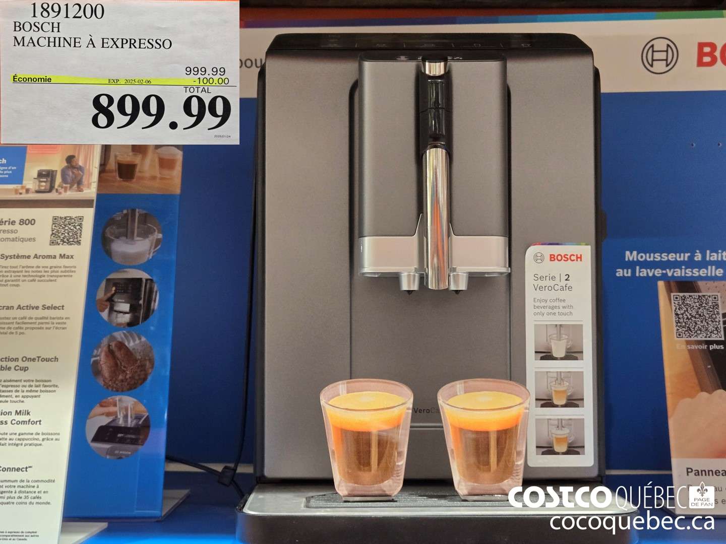 1891200 BOSCH MACHINE A EXPRESSO  ($100.00 INSTANT SAVINGS EXPIRES ON 2025-02-06) $899.99