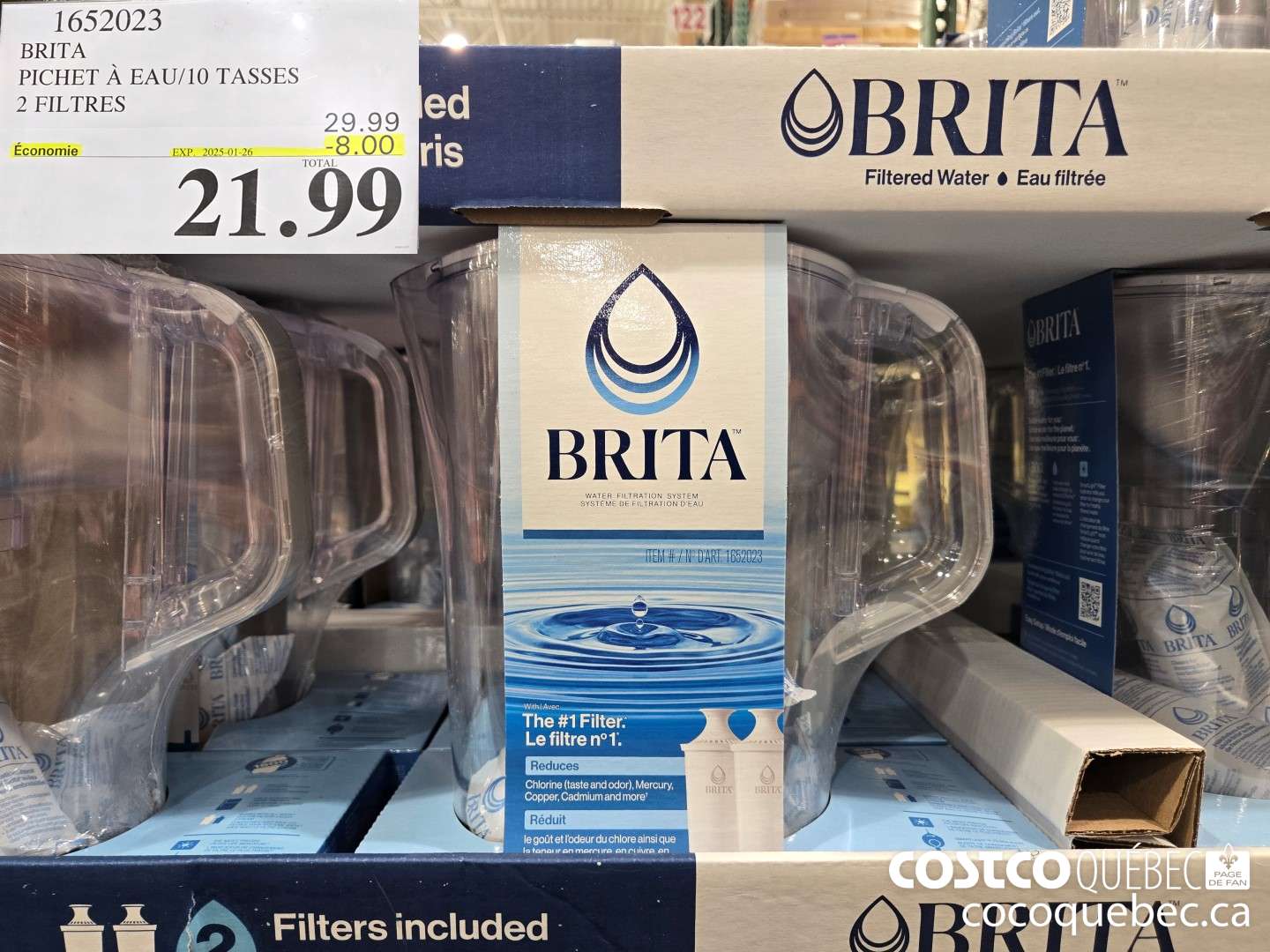 1652023 BRITA PICHET a EAU/10 TASSES  ($8.00 INSTANT SAVINGS EXPIRES ON 2025-01-26) $21.99