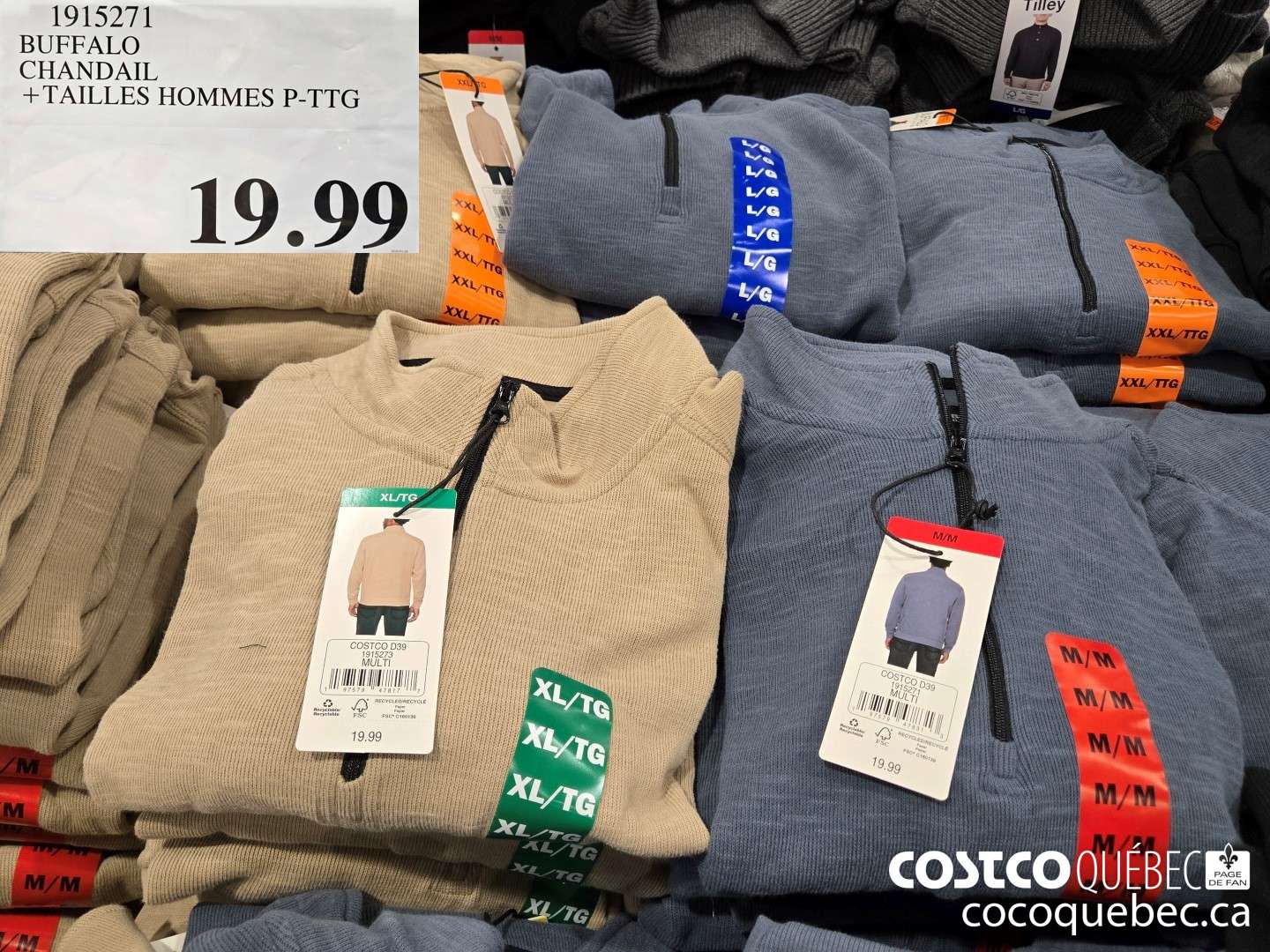 1915271 BUFFALO CHANDAIL + TAILLES HOMMES P-TTG  $19.99