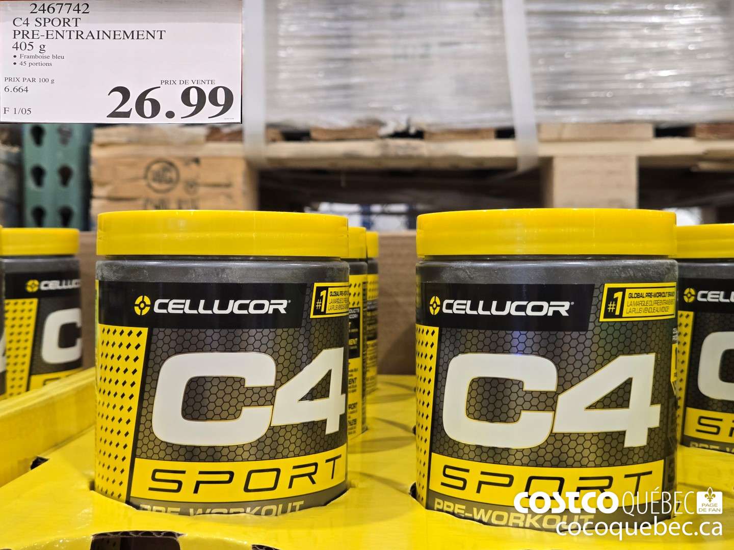 2467742 C4 SPORT PRE-ENTRAINEMENT 405 g  $26.99