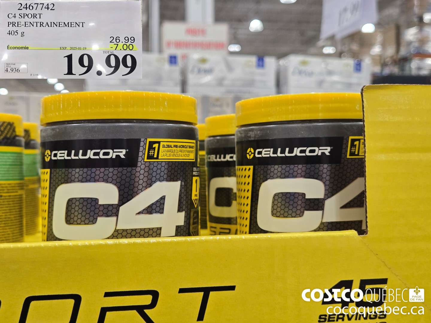 2467742 C4 SPORT PRE-ENTRAINEMENT 405 g  ($7.00 INSTANT SAVINGS EXPIRES ON 2025-01-19) $19.99