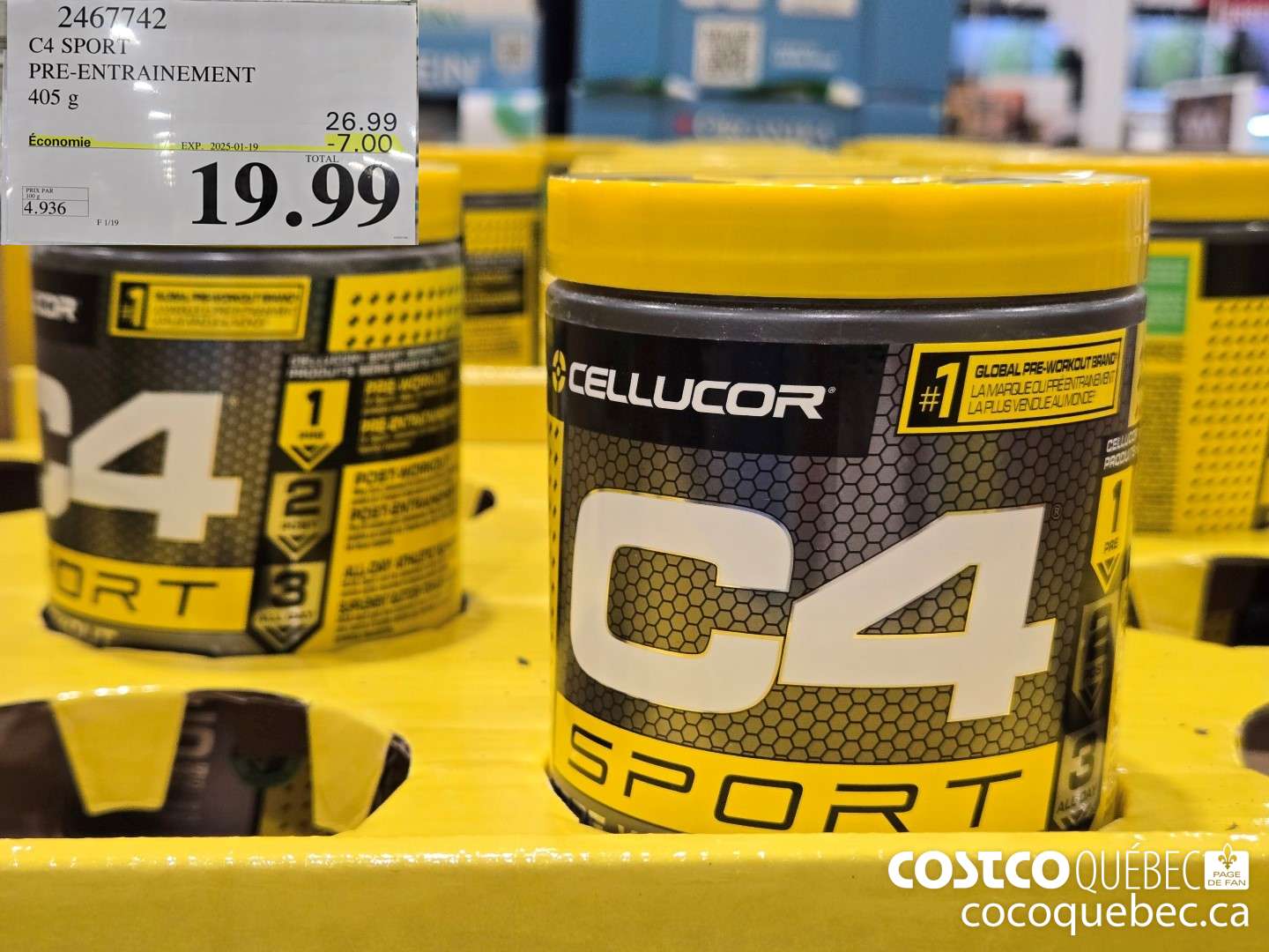 2467742 C4 SPORT PRE-ENTRAINEMENT 405 g  ($7.00 INSTANT SAVINGS EXPIRES ON 2025-01-19) $19.99