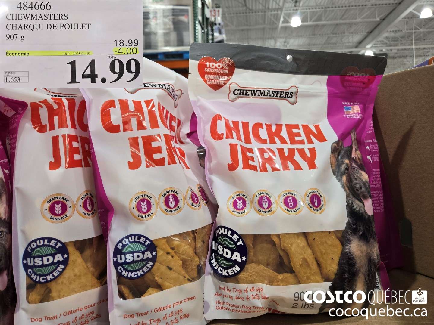 484666 CHEWMASTERS CHARQUI DE POULET  ($4.00 INSTANT SAVINGS EXPIRES ON 2025-01-19) $14.99