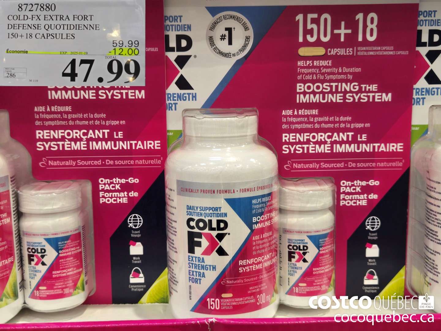 8727880 COLD FX EXTRA FORT DEFENSE QUOTIDIENNE  2025-01-19 ($12.00 INSTANT SAVINGS) $47.99