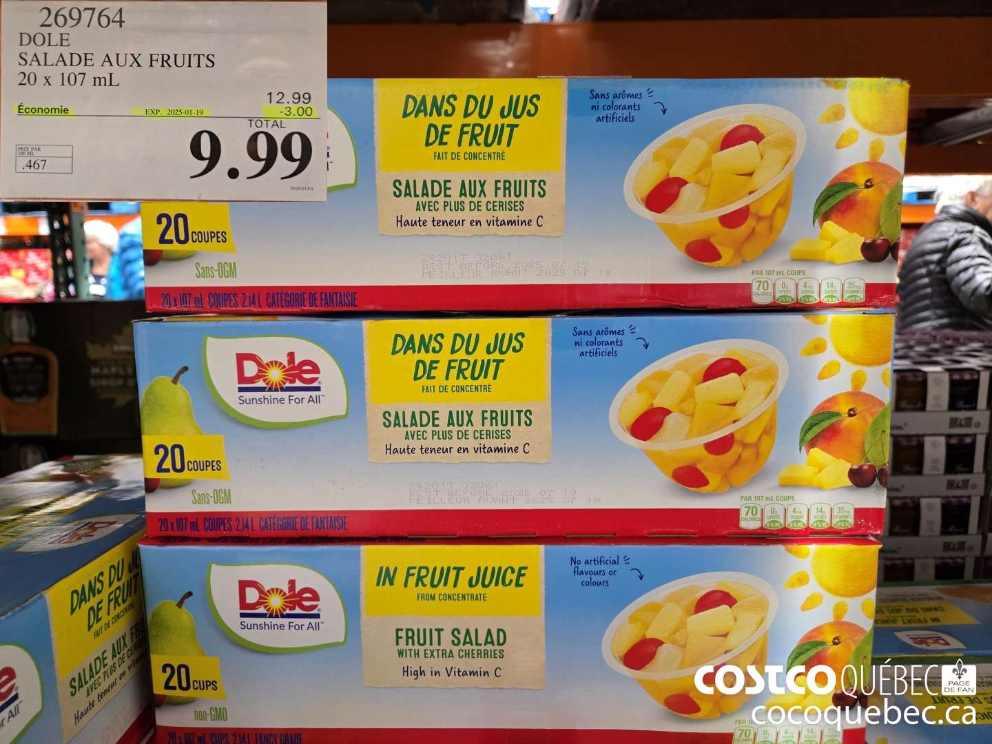 269764 COLE SALADE AUX FRUITS 20 x 107 mL  ($3.00 INSTANT SAVINGS EXPIRES ON 2025-01-19) $9.99