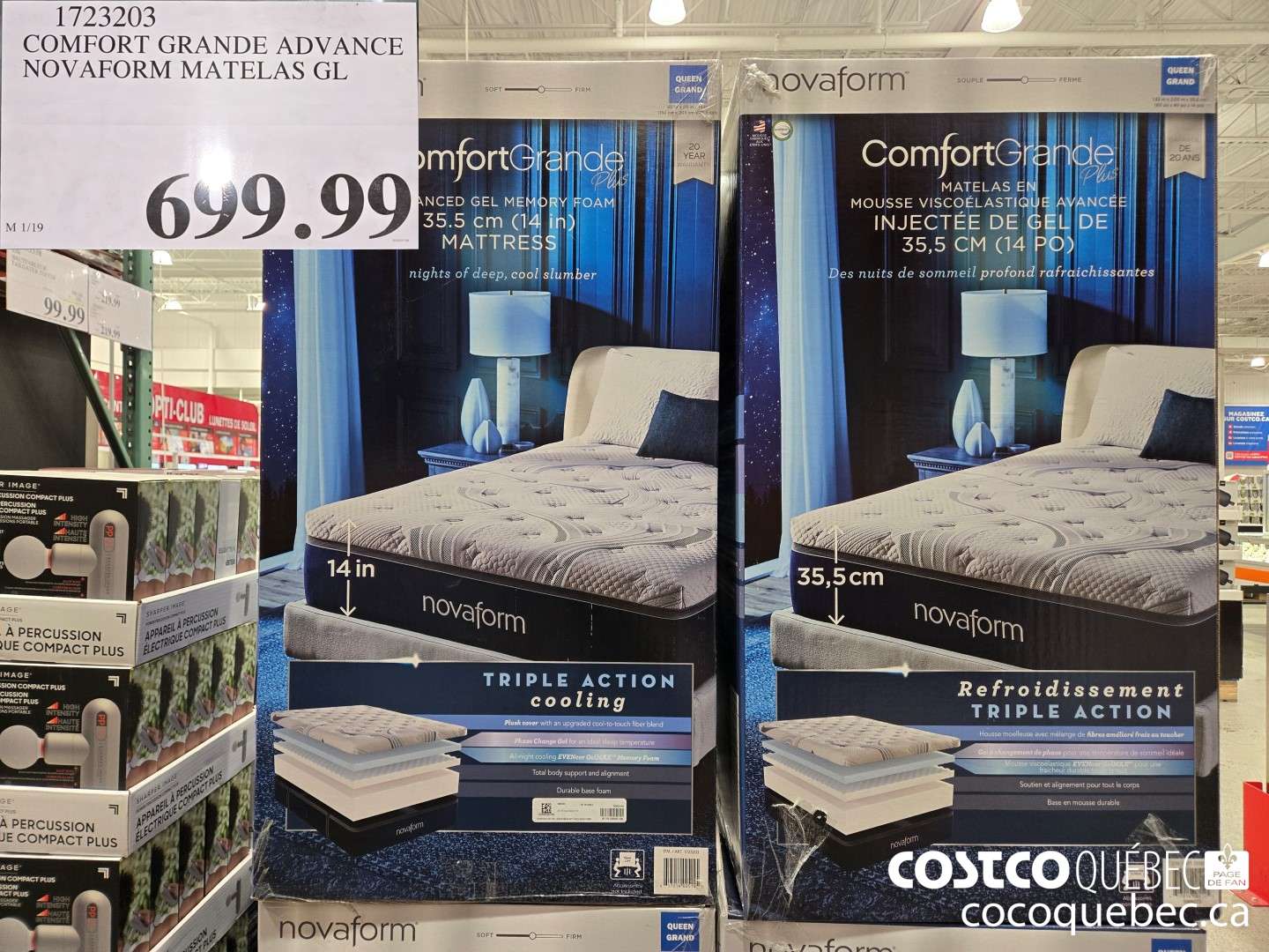 1723203 COMFORT GRANDE ADVANCE NOVAFORM MATELAS GL  $699.99