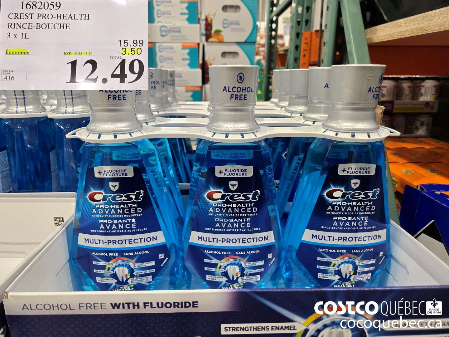 1682059 CREST PRO-HEALTH RINCE BOUCHE  ($3.50 INSTANT SAVINGS EXPIRES ON 2025-01-26) $12.49